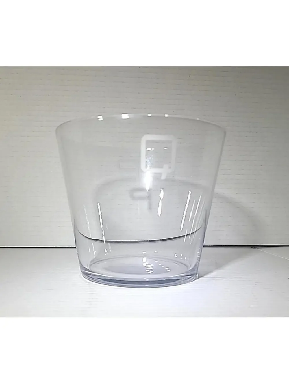 Vintage Small Glass Ice/Beer/Champagne Bucket Engraved With P, Q